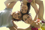 three friends in contact